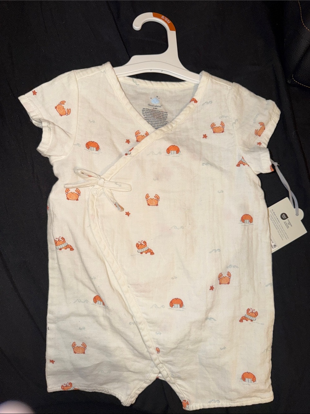6-9 Month Cloud Island Baby Romper 100% Cotton